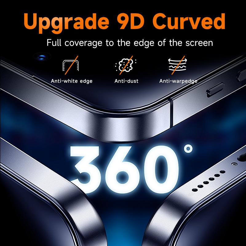 Privora 28° Anti-Spy Privacy Screen Protector, 9D Full Coverage Glass, 2 Pack