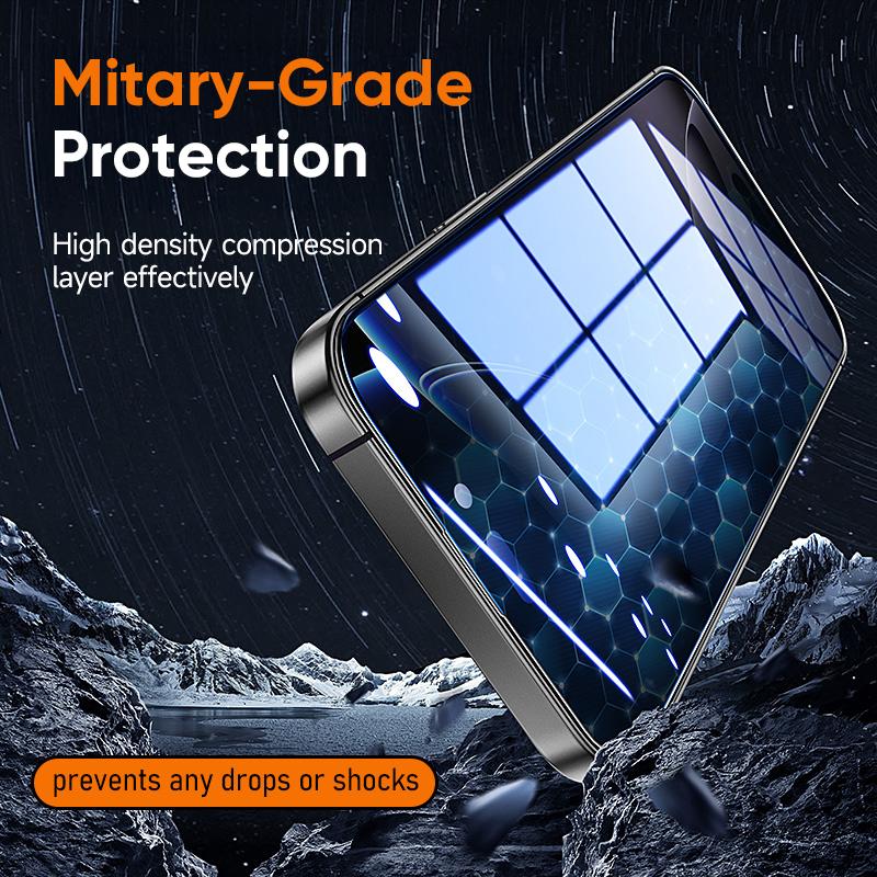 Privora 28° Anti-Spy Privacy Screen Protector, 9D Full Coverage Glass, 2 Pack