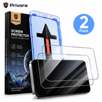 Privora 28° Anti-Spy Privacy Screen Protector, 9D Full Coverage Glass, 2 Pack